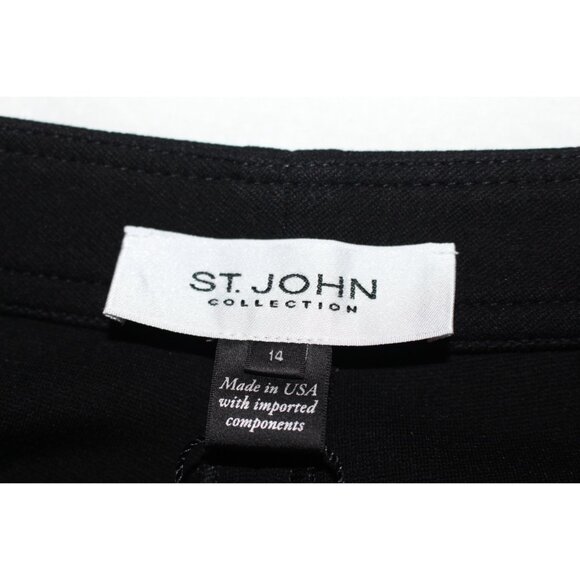 New w/ Tags sz 14 -St John Emma Ponti Di Roma straight leg ponte Pants w/Seams - Picture 4 of 12